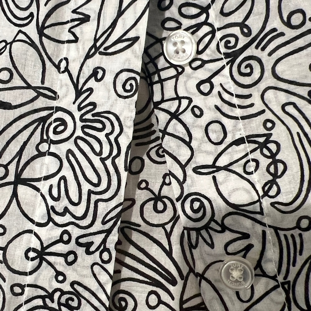 Tory Burch Doodle Print Blouse - Picture 13 of 14